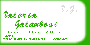 valeria galambosi business card